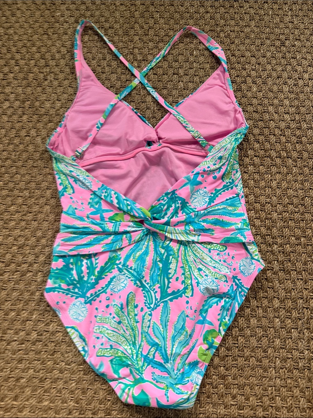 Lilly Pulitzer NWOT Size 12 Malvie One Piece Swimsuit Pink Mandevilla Baby Hip N - Picture 5 of 7